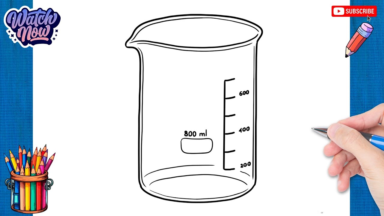How to draw Beakers - Beakers Drawing Ideas