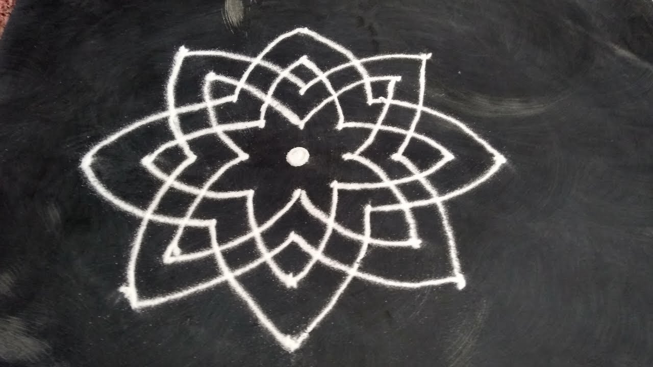 ब्रह्मकमळ Rangoli ll  dnyankamal रांगोळी ll  देवघरात काढायची रांगोळी ll Padma kamal Rangoli