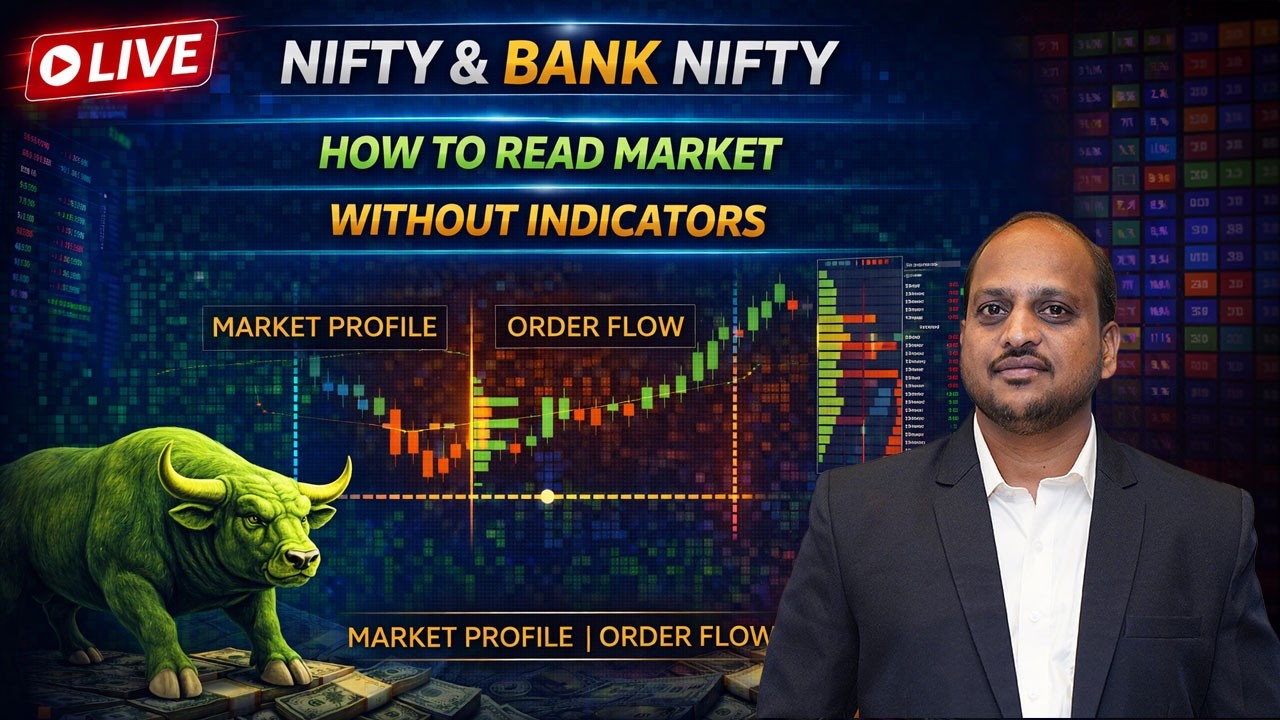 Nifty & Bank Nifty Live Analysis | How to Read Market Without Indicators  | Raj Gaikwad #livetrading