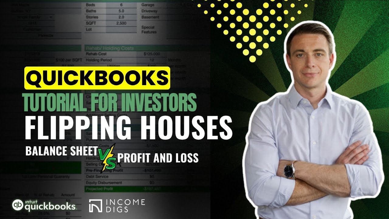 Перепродажа домов в QuickBooks: баланс и прибыль и убытки