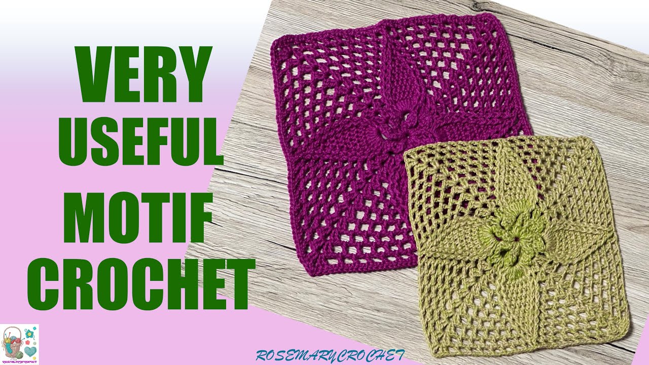 VERY USEFUL MOTIF CROCHET TUTORIAL آموزش یک موتیف بسیار کاربردی