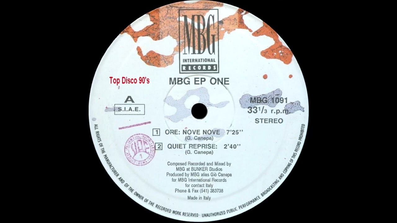 MBG EP ONE - Ore: Nove Nove