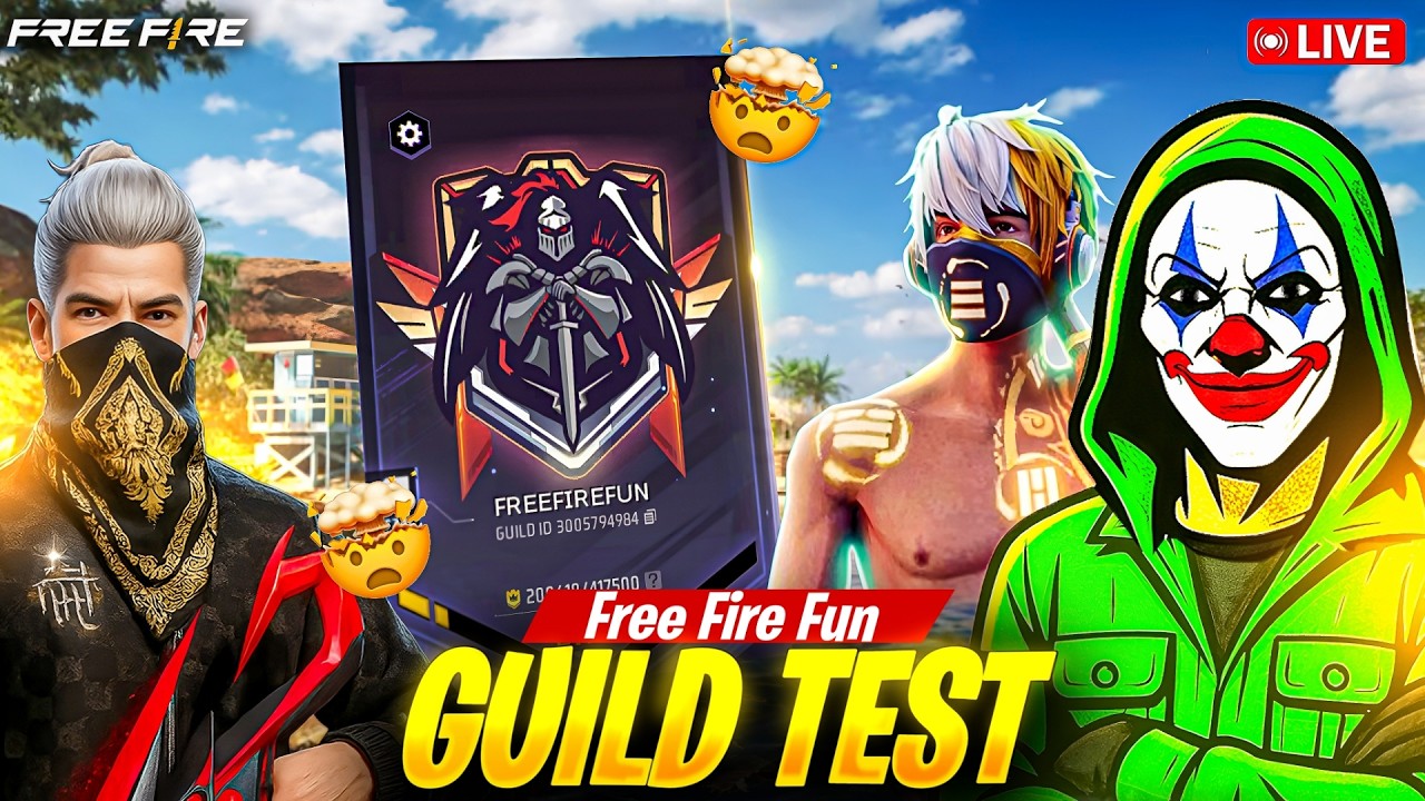 Free Fire 1vs3😈 Guild Test Challenge🎯LIVE🔴 | Can you Survive?😈#freefirefun #rai #guildtest