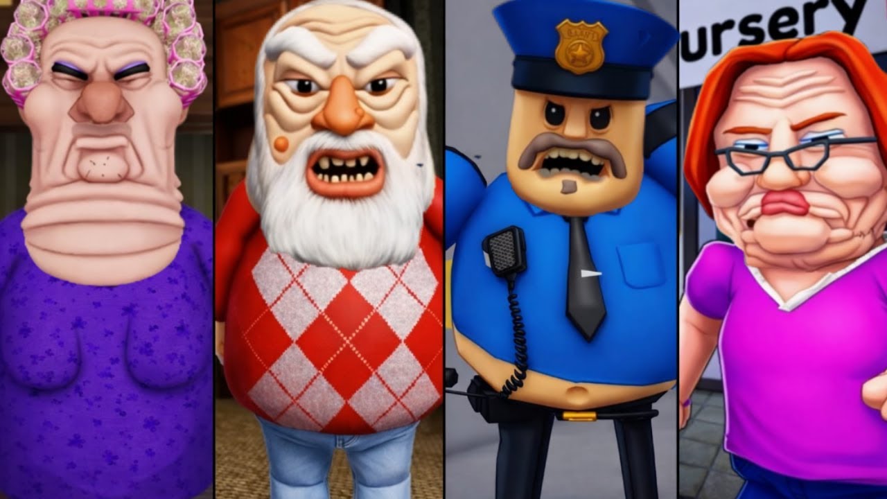 Roblox Escape All Jumpscares, GRUMPY GRAN SCARY OBBY, ANGRY GRANDPA! Scary Obby, BETTY'S NURSERY