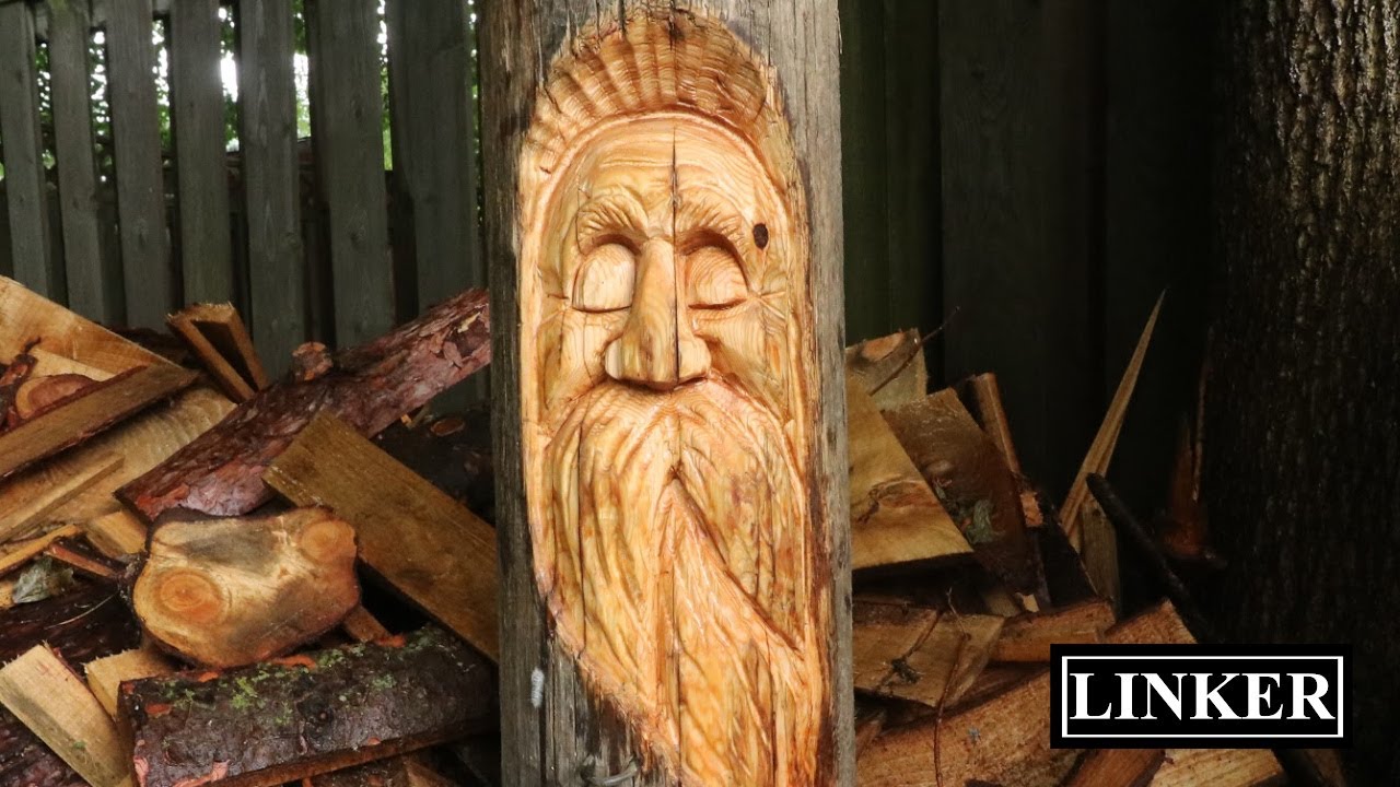 Woodcarving a Sleeping Woodspirit