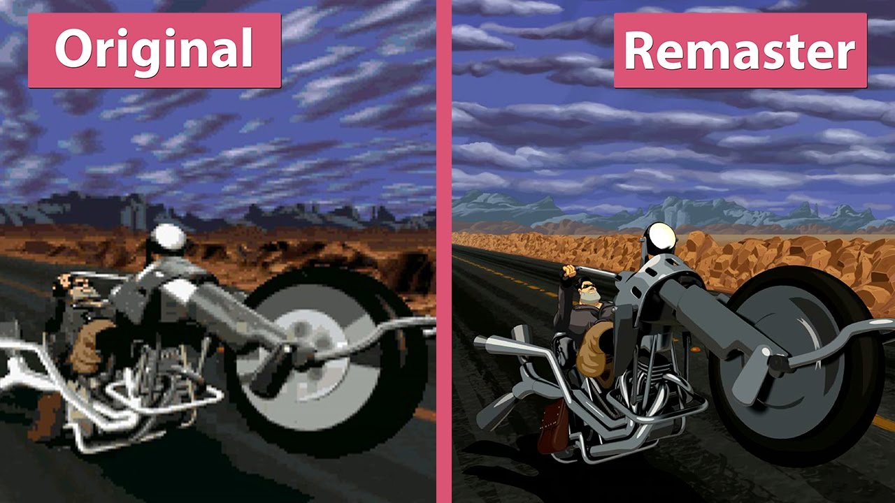 4K Full Throttle &ndash; Original DOS (1995) vs. Remastered (2017) Graphics Comparison