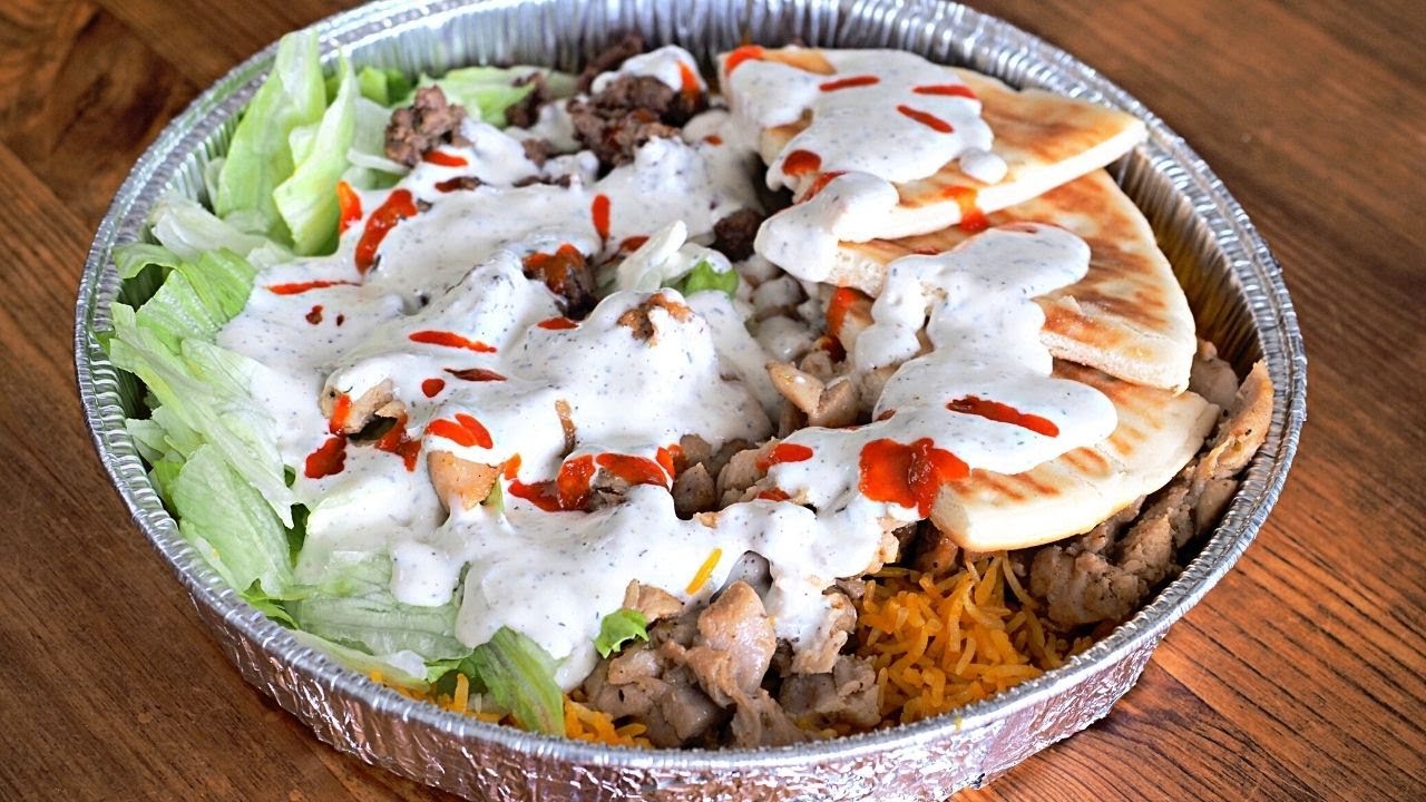 Better than Halal Guys - Home Recipe for Chicken and Gyro Over Rice with White Sauce