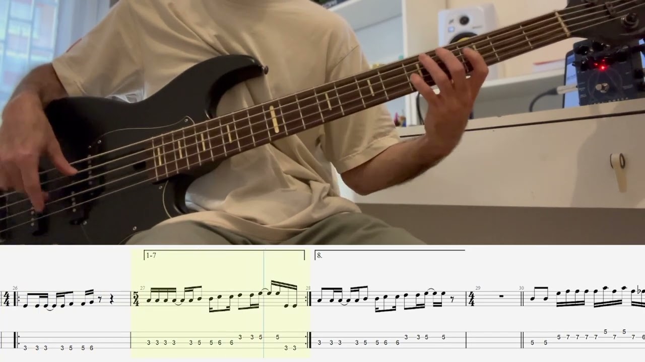 Cotopaxi - The Mars Volta [ BASS COVER + TRANSCRIPTION ]
