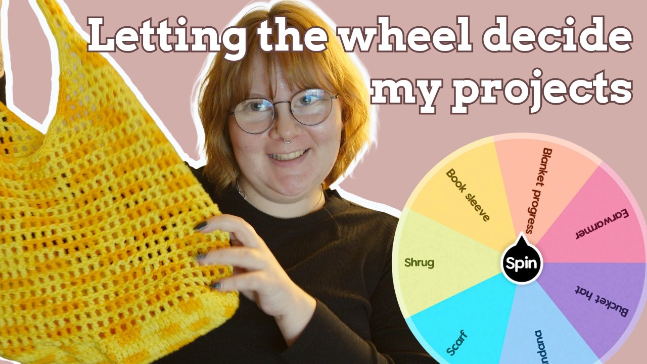 Letting a spin wheel decide my crochet projects! | Crochet vlog