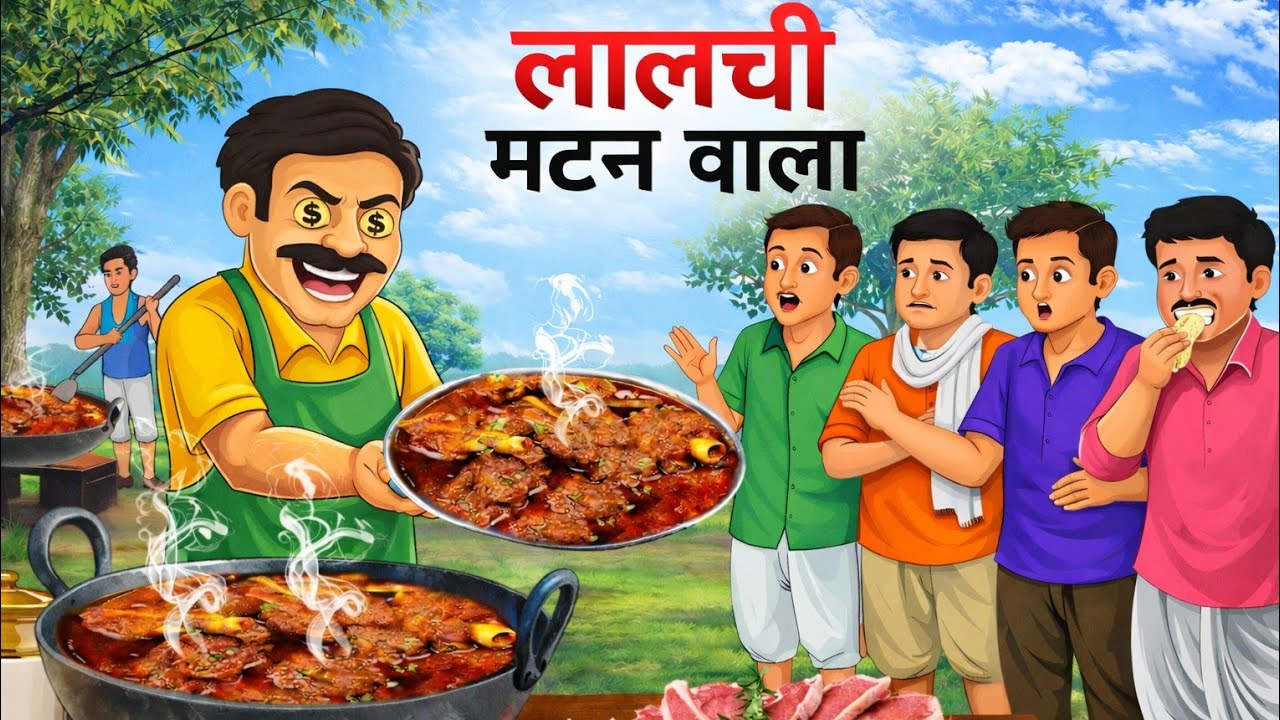 ईमानदार चिकन VS लालची मटन वाला | imandar chicken vs lalchi mutton wala | moral story | hindi kahani 