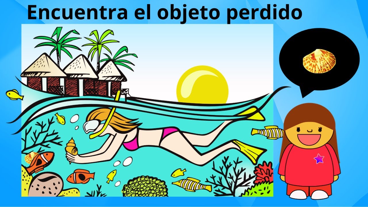 ENCUENTRA EL OBJETO PERDIDO PARA NIÑOS/ JUEGOS PARA VACACIONES/ PASATIEMPOS / JUEGOS PARA EL VERANO