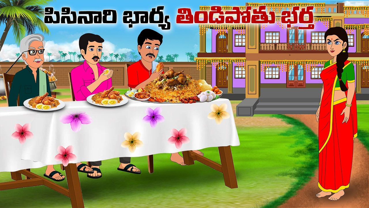 పిసినారి భార్య తిండిపోతు భర్త | Telugu moral stories | Neethi kathalu | PSR story time