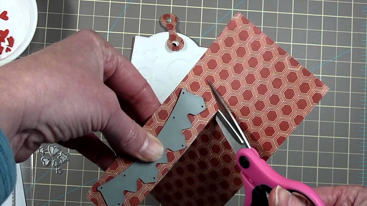 Valentine's Tag Embossed with Heart Dies