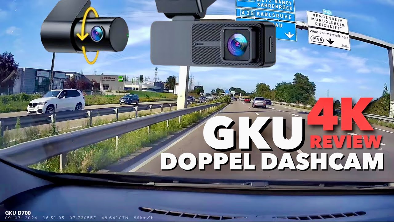 Die "Alles im Blick" Dashcam von GKU mit Front- und Rückkamera + App & Touchscreen - TEST REVIEW