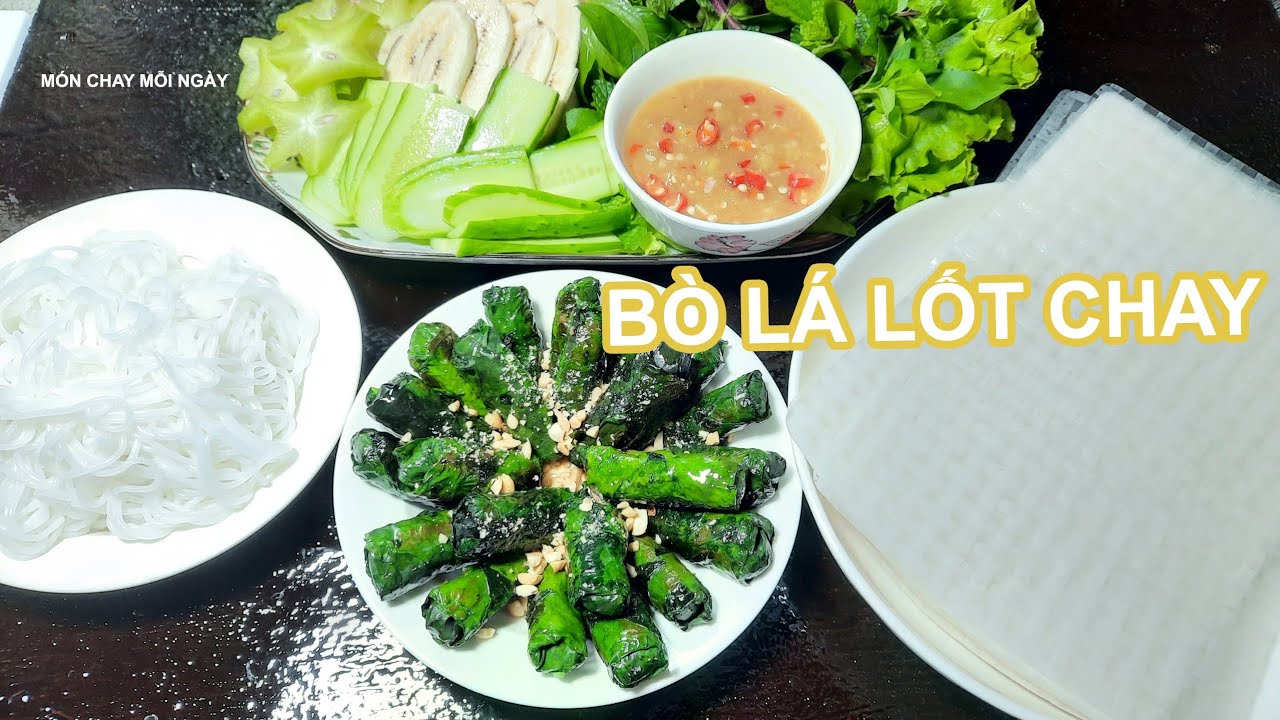 BÒ LÁ LỐT CHAY| Món Chay Mỗi Ngày #691| Vegetarian Lolot Leaf Roll
