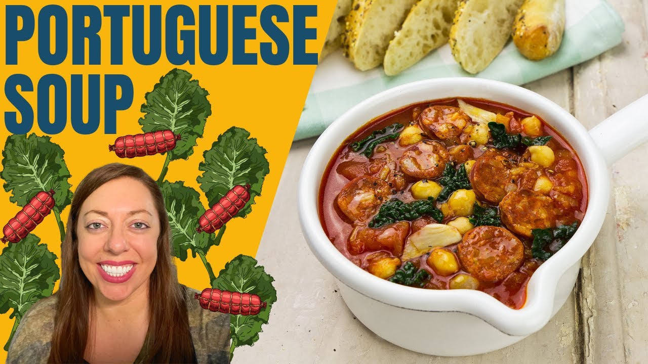 Portuguese Kale Soup Recipe || Chorizo and Kale Soup Recipe || How to Make Portuguese Kale Soup