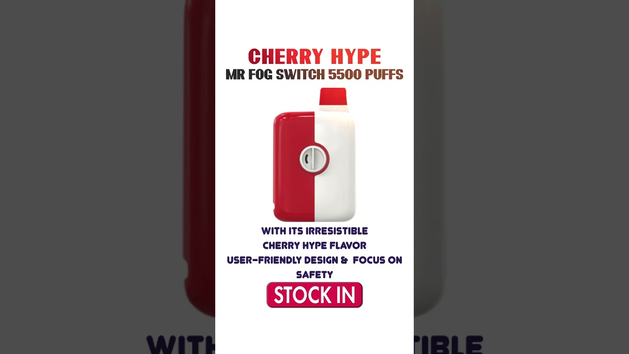 Cherry Hype MR FOG SWITCH 5500 Puff #Disposablepod #flavour #Vapeshop #vapejuiceflavours #Open24