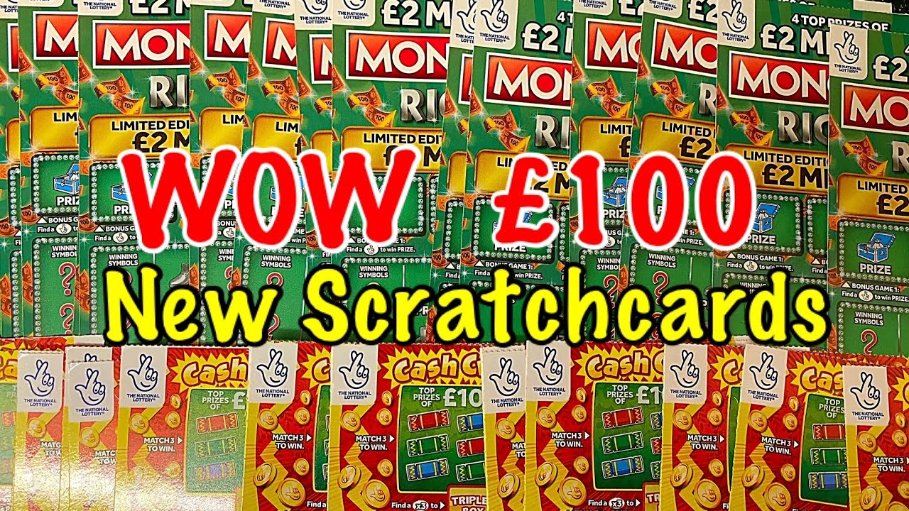 Wow &pound;100 New Scratchcards (New &pound;5 Monopoly Riches)