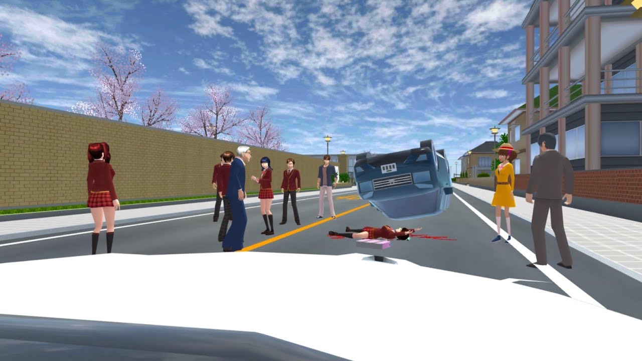 Sakura ditabrak mobil | SAKURA school simulator