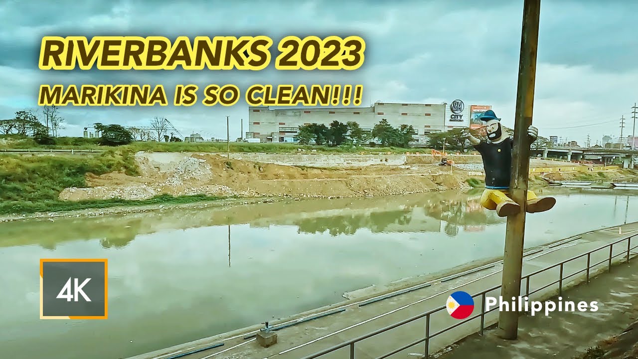 4K Walking Tour around Marikina Riverbanks, Philippines