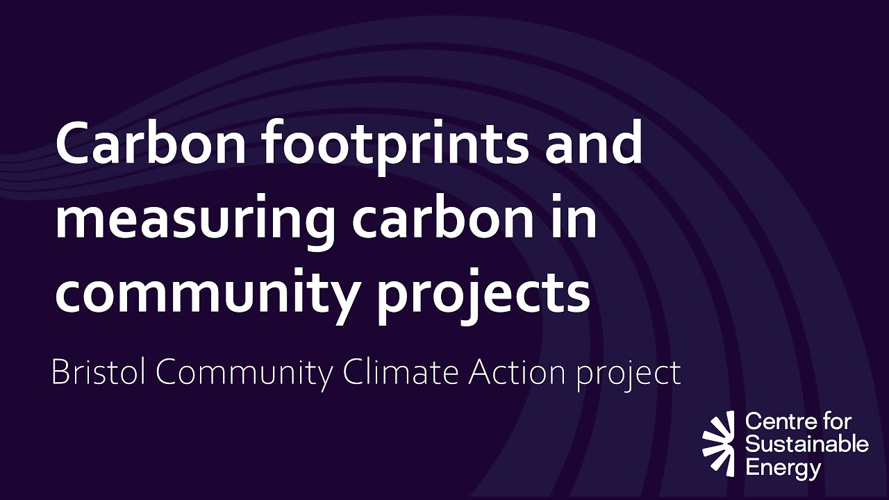 Carbon footprints and measuring carbon in community projects