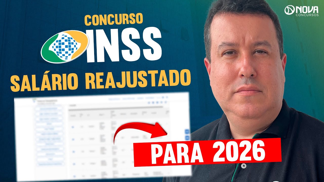 CONCURSO INSS: SAL&Aacute;RIO ATUALIZADO PARA 2026 🤩
