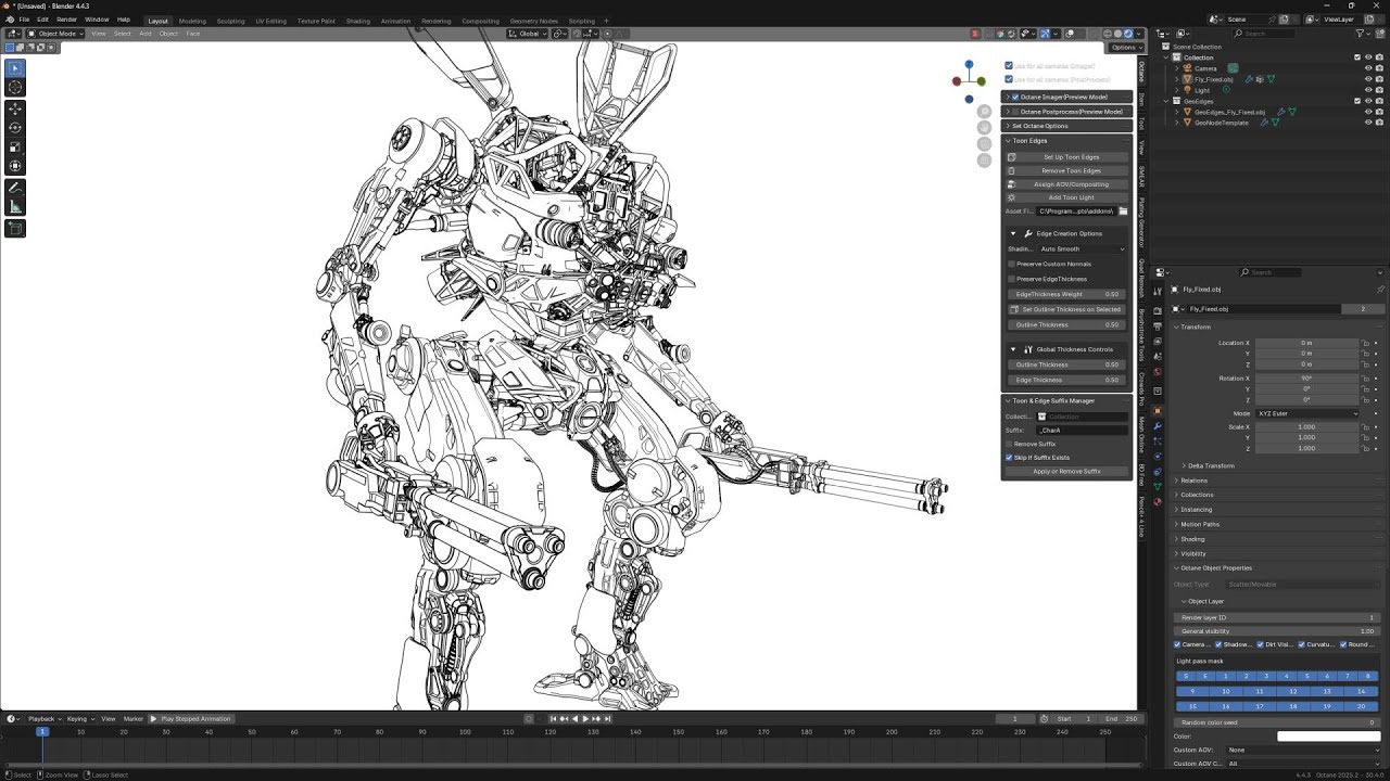 Octane Edge Tools – Complete Toon Edge Setup in Blender