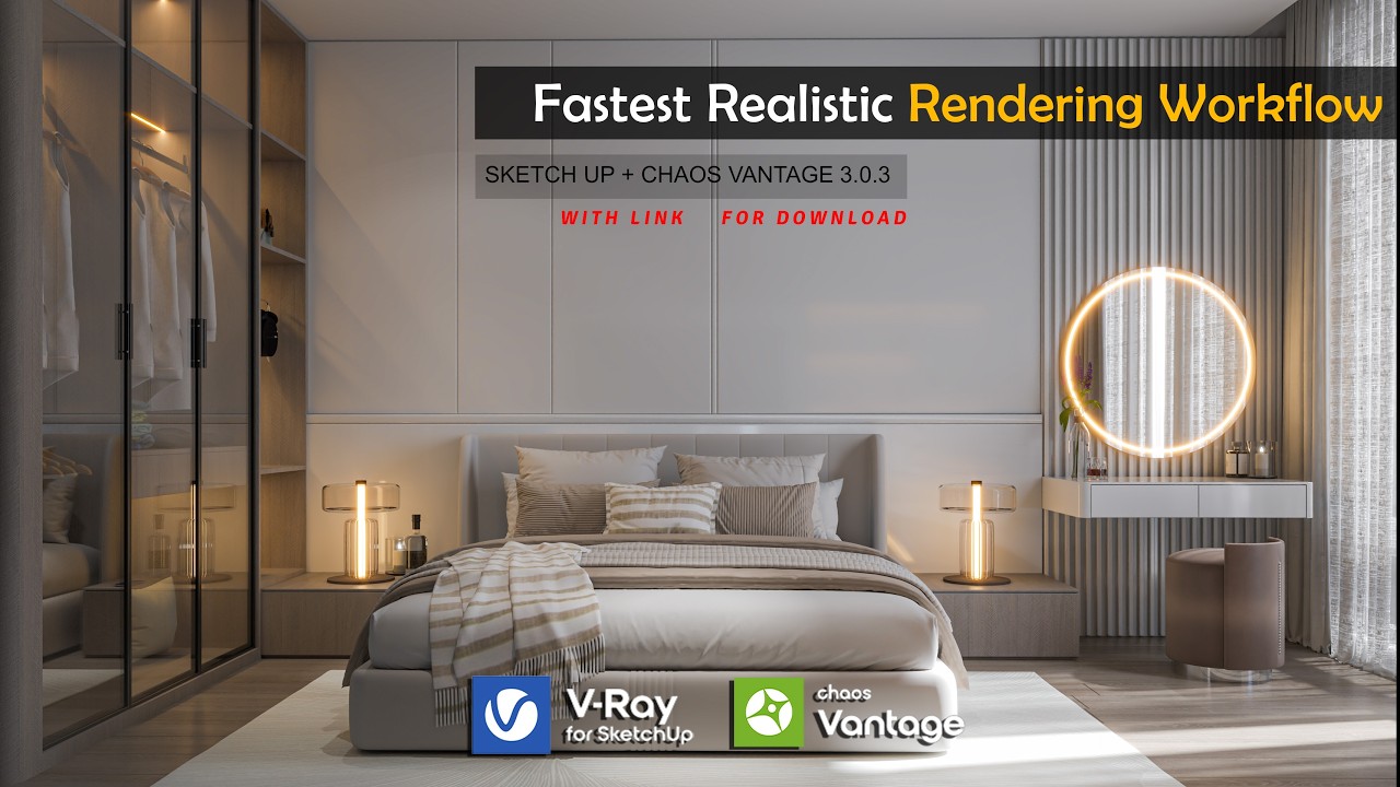 SketchUp + Chaos Vantage 3.0.3 Workflow  Fast & Realistic Rendering Tutorial