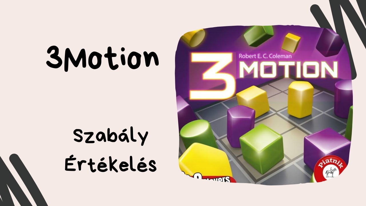 Sz&eacute;p, okos, kir&aacute;ly j&aacute;t&eacute;k: 3Motion t&aacute;rsasj&aacute;t&eacute;k j&aacute;t&eacute;kbemutat&oacute; &eacute;s szab&aacute;lyismertető