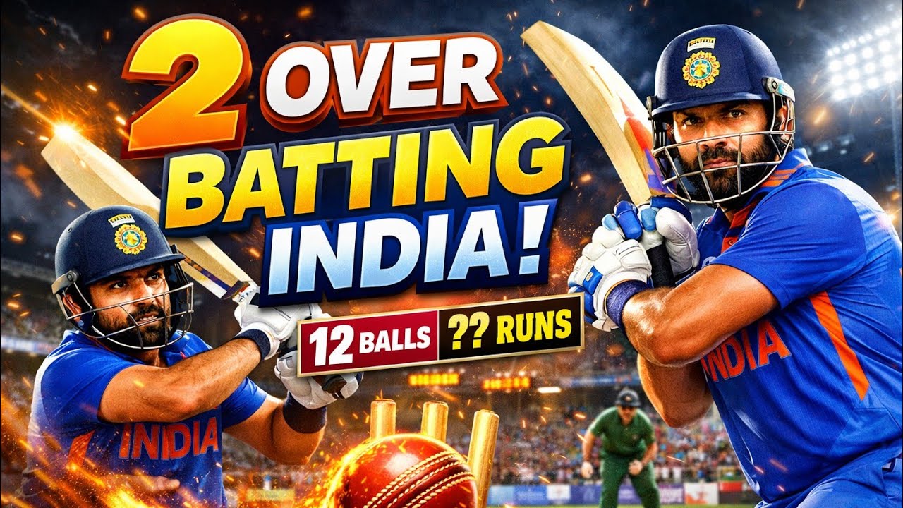 India's Batting For 2 Overs