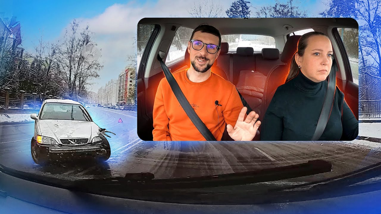 Перше водіння на механіці взимку | Сніг, ДТП та інші перешкоди!