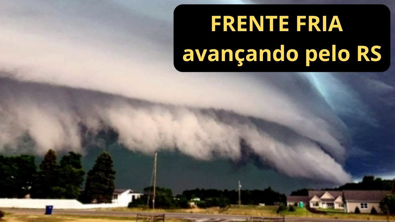 FRENTE FRIA avançando pelo RS.