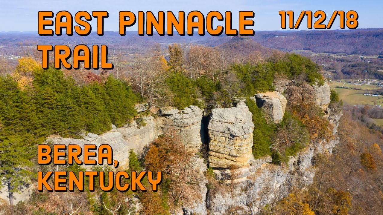 Drone view of the East Pinnacle Trail in Berea, Kentucky (4K)