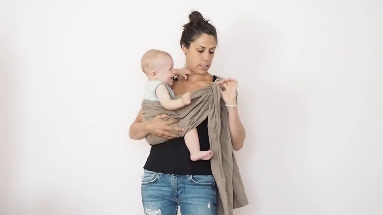 VIDEOTUTORIAL DE PORTEO: Bandolera de anillas con bebé grande