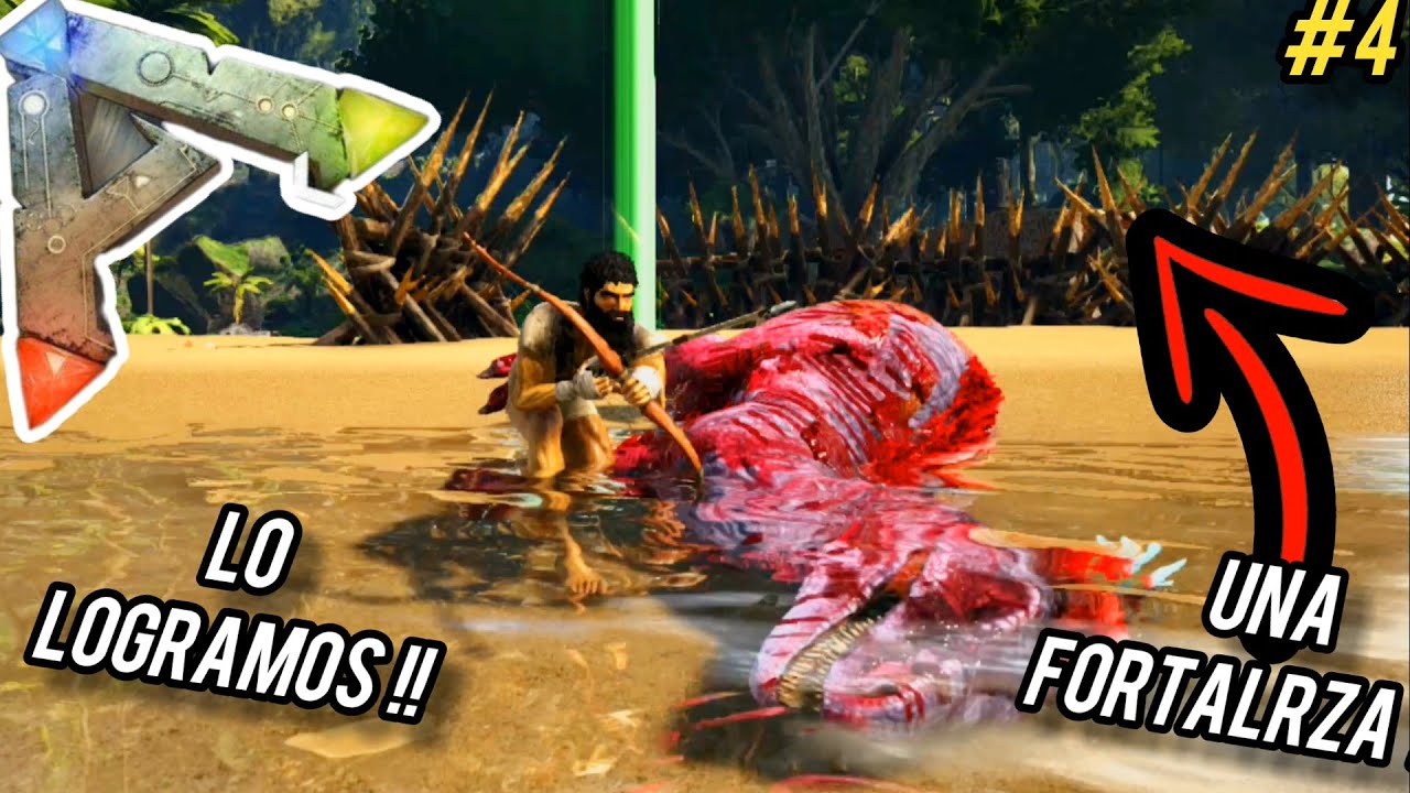 DEFENDIENDO MI CASA DE UN RAPTOR ALPHA !! Mi refugio sirve para defensa - ARK _Cap 4