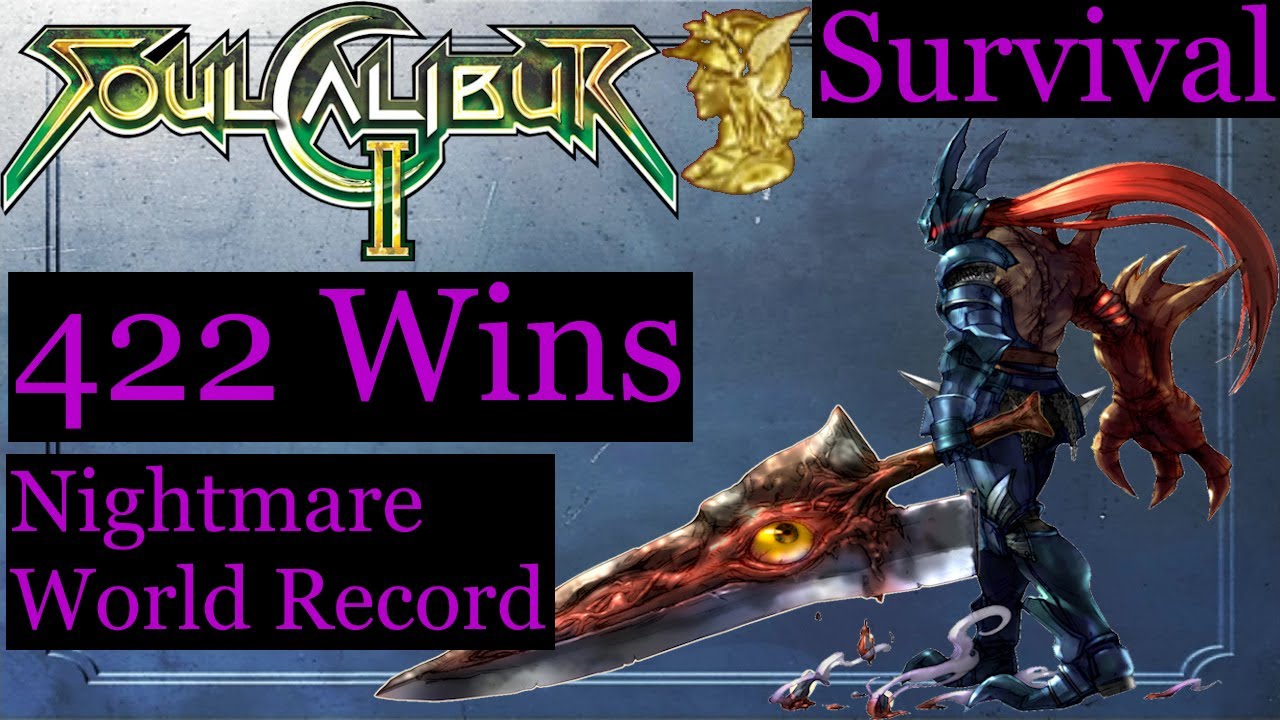 Soulcalibur 2 Extra Survival - 422 Wins - Nightmare World Record