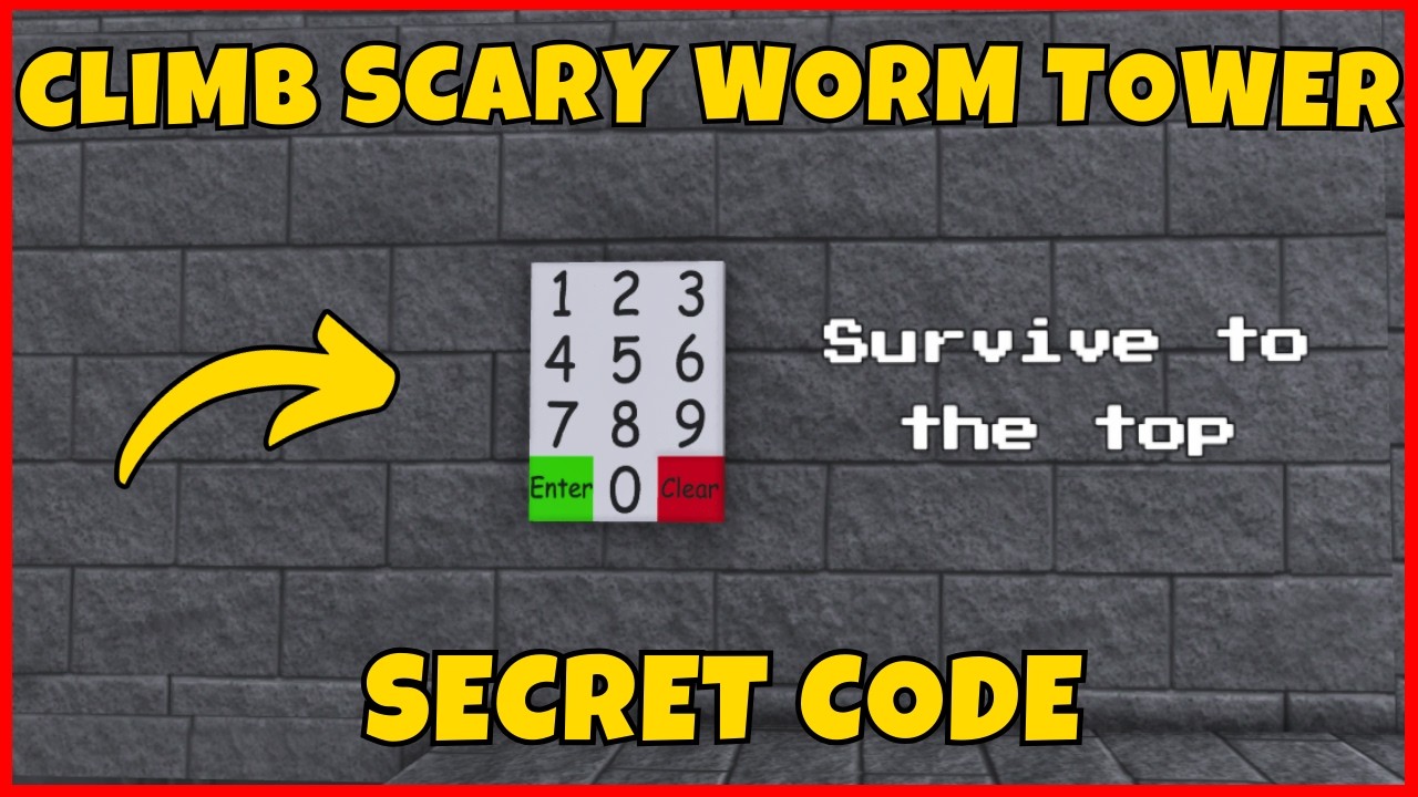 Climb Scary Worm Tower Secret Code | Roblox