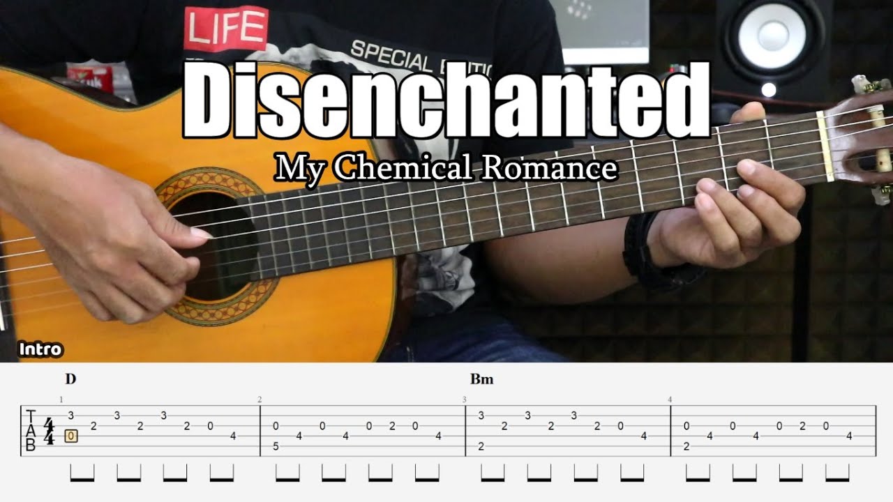 Disenchanted - My Chemical Romance - Fingerstyle Guitar Tutorial + TAB & Lyrics