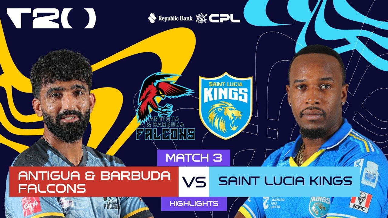 Highlights | Antigua & Barbuda Falcons vs Saint Lucia Kings | CPL 2026