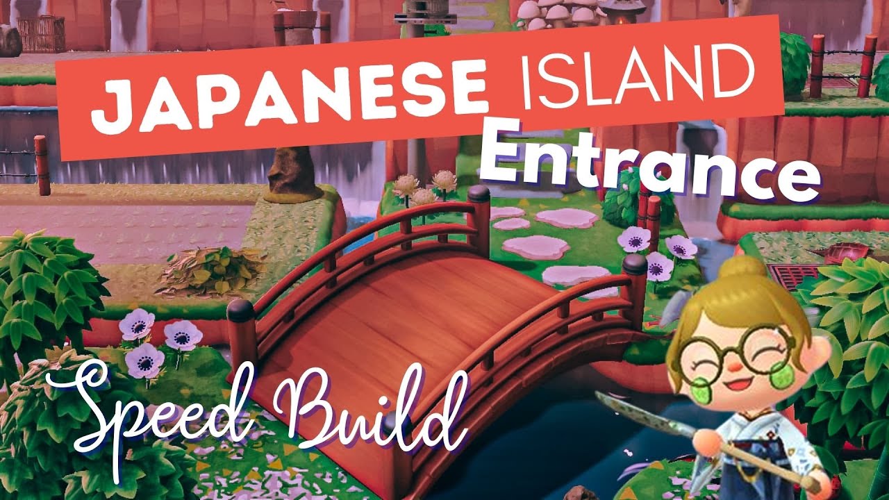 JAPANESE ISLAND ENTRANCE: Speed Build // Tiered Rice Paddies // Animal Crossing New Horizons