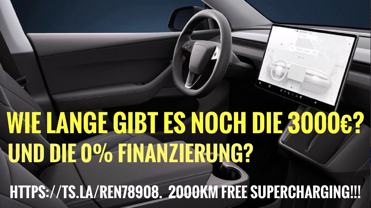 Wie lange gibt es noch die 3000&euro; Bonus f&uuml;r das Tesla Model Y Basismodel? Und 0% Finanzierung?