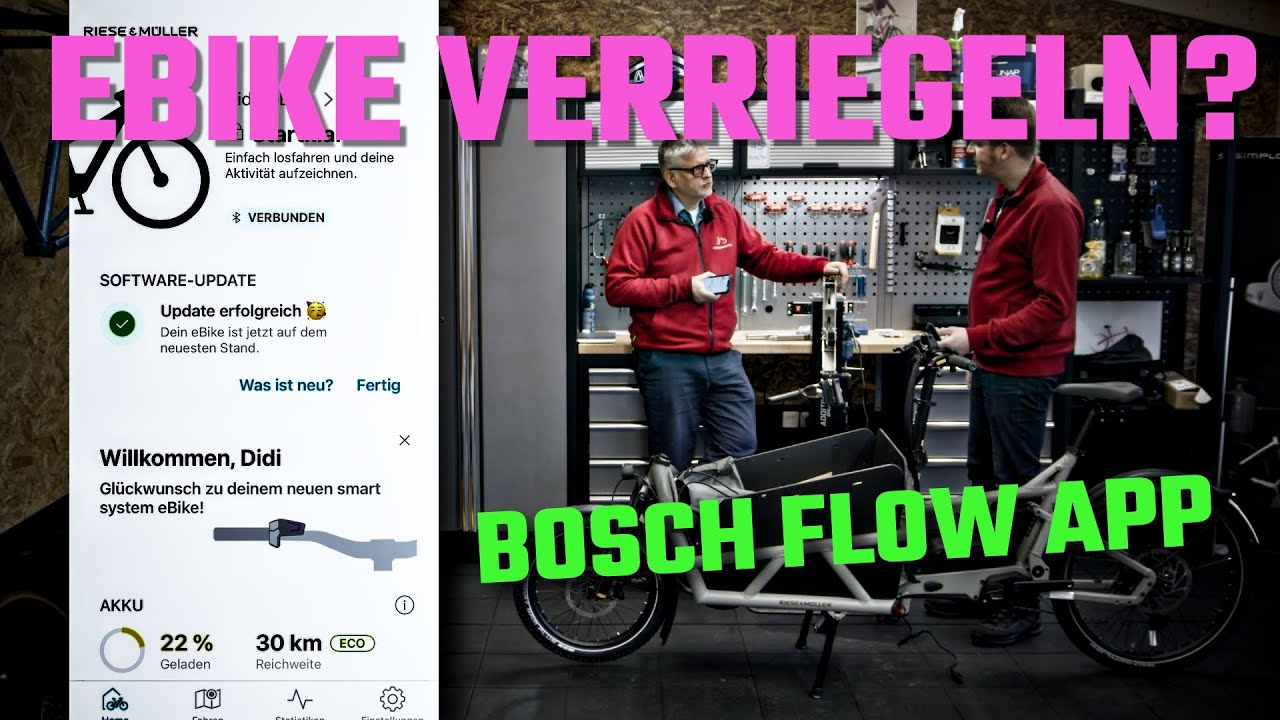 Ein Riese und Müller Ebike für Dieter und erste Schritte in Bosch Flow App Load 60