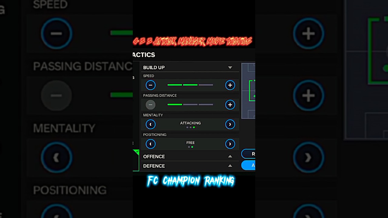 4 3 3 attack Manager MODE tactics