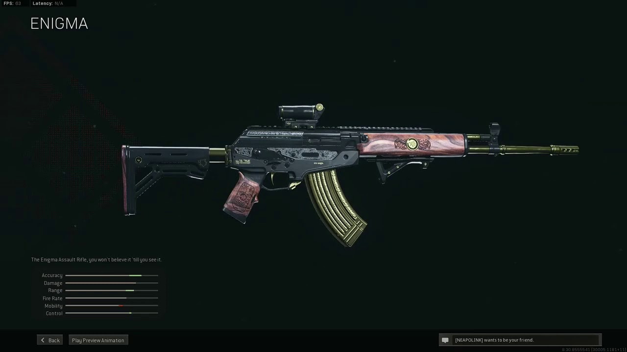 Warone: Stadium keycard quest CR-56 AMAX Enigma blueprint