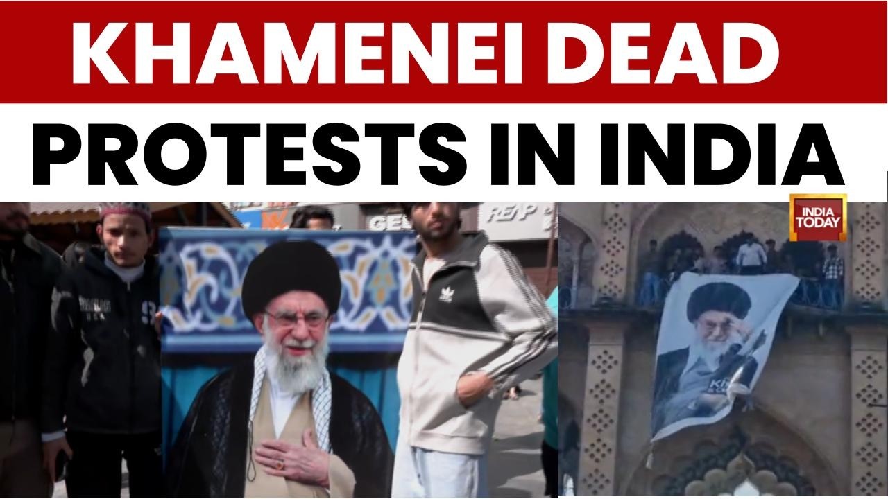 Thousands Mourn Khamenei's Death in Srinagar, Protests Across Kashmir Valley