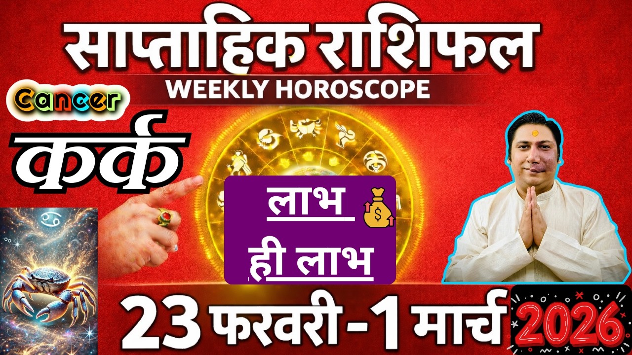 कर्क राशि | 23 feb - 1 March 2026 | saptahik rashifal | Kark rashi by astroguru Nikhil | Cancer 2026