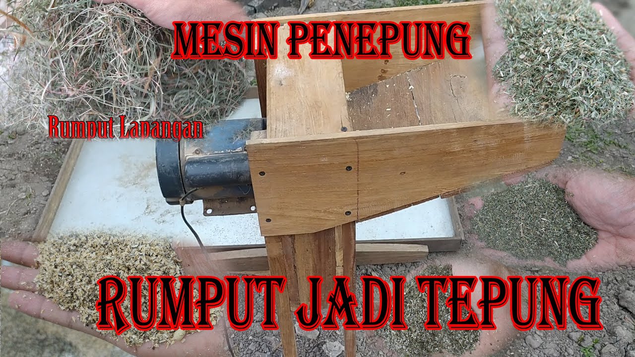 Mesin penepung rumput sederhana. usaha mandiri