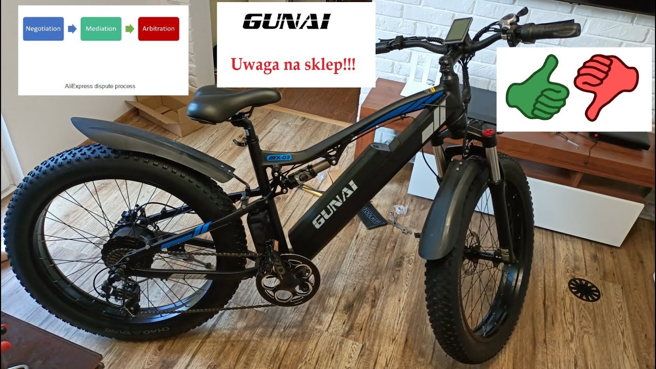 Mój Pierwszy E-bike Gunai MX-03 Spór ze Sprzedawcą #GUNAI #SHENGMILO #ALFINA #EBIKE #FATBIKE