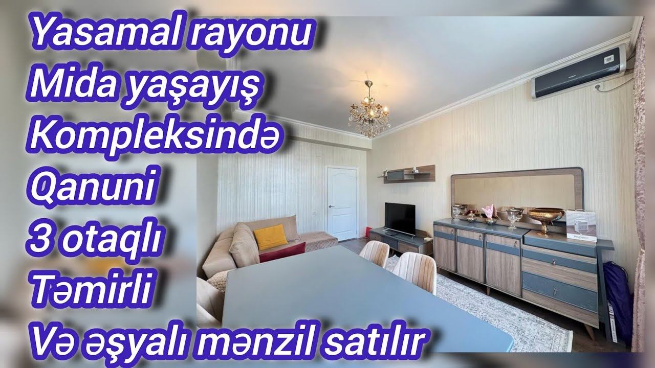Yasamal rayonu Mida yaşayış kompleksində 3 otaqlı mənzil satılır @Əmlak&ccedil;i_N1