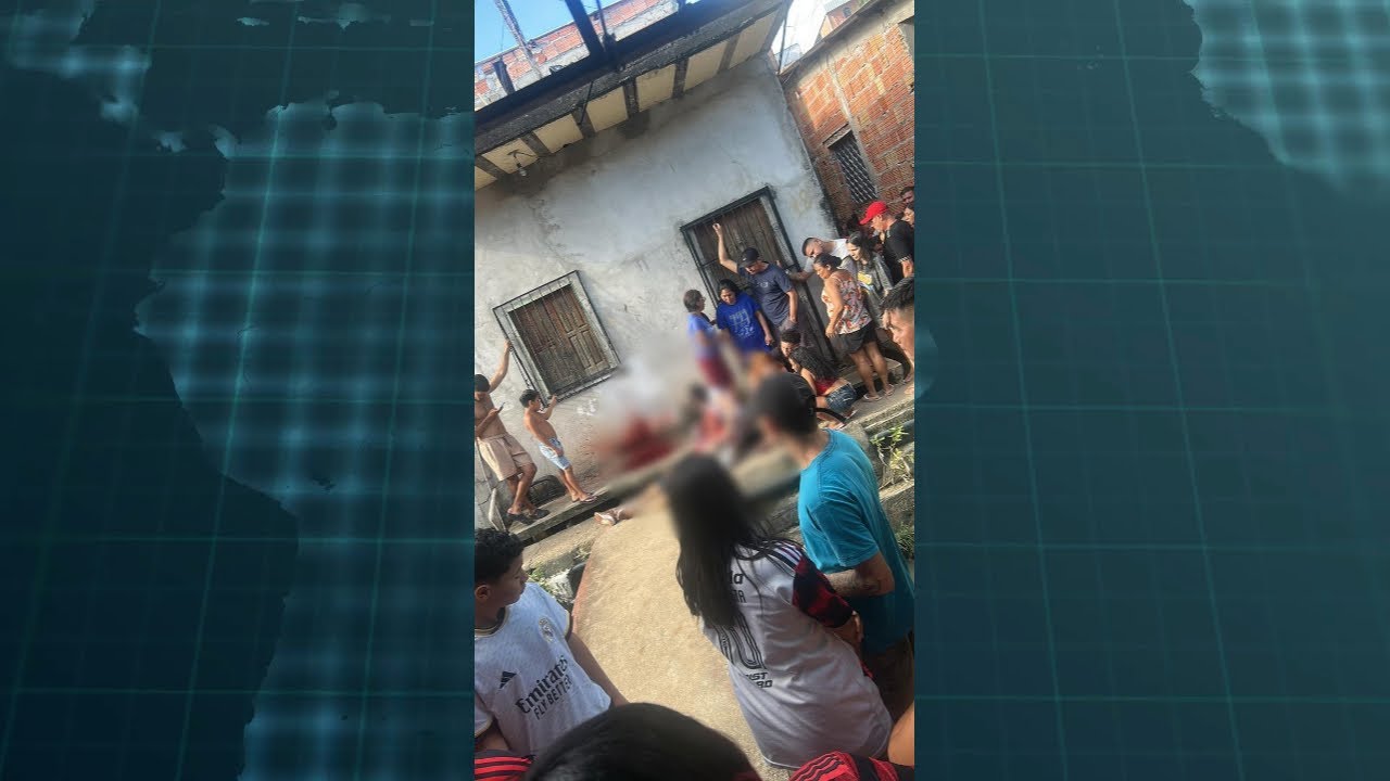 Homem é executado e cai ajoelhado em rip-rap na Compensa